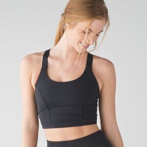 Lululemon pure practice longline bra in black size 6